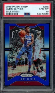 2019 Prizm #246 Jimmy Butler Blue Prizm #/199 PSA 10 Color Match 76ers - Bild 1 von 2