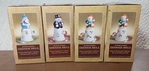 4 Campanas Muñeco de Nieve Vintage Porcelana de Home Trends Collection - Imagen 1 de 13