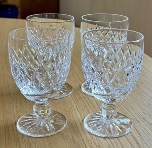 Set 4 Waterford Crystal Boyne Large Water Wine Goblets Glasses 5 1/8" Excellent - Picture 1 of 4