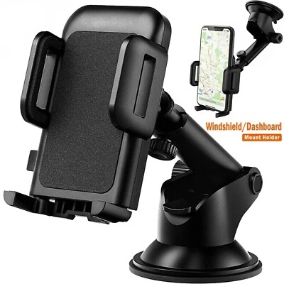 360° Car Windshield Dashboard Phone Mount Holder Stand For iPhone Samsung GPS - Image 1 of 4