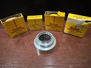 KODAK 4 ASSORTED VINTAGE SERIES V & VI WRATTEN + SKYLIGHT FILTERS + ADAPTER - Picture 1 of 9