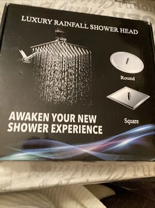 Luxury Rain Shower Head Stainless Steel Rainfall Showerhead Sprayer Ultra Thin - Picture 1 of 13