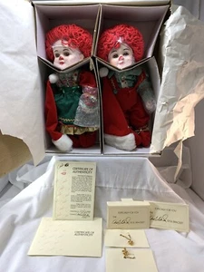 Marie Osmond Porzellan Puppen. LE Jingles und Belle Echtheitszertifikat und 2 Armbänder - Bild 1 von 12