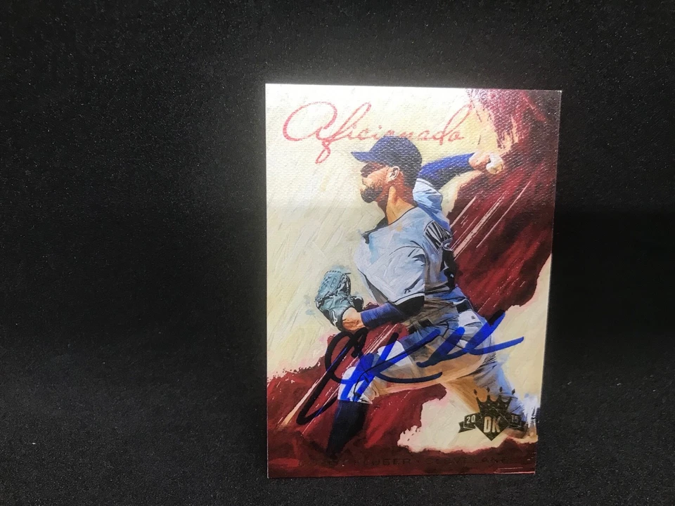 COREY KLUBER Rangers Indians Autographed SIGNED 2015 Panini Diamond Kings 1 - Image 1 of 1