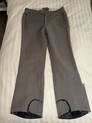Pantalones de esquí Bogner hechos en EE. UU. mezcla de lana azul marino con estribos 36 largos gris/marrón Foto 1 de 4