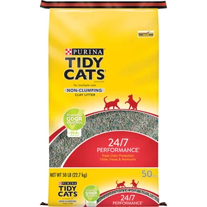 Purina  Non Clumping Cat Litter, Low Dust, 24/7 Odor Control, 50 Lb. Bag - Picture 1 of 11