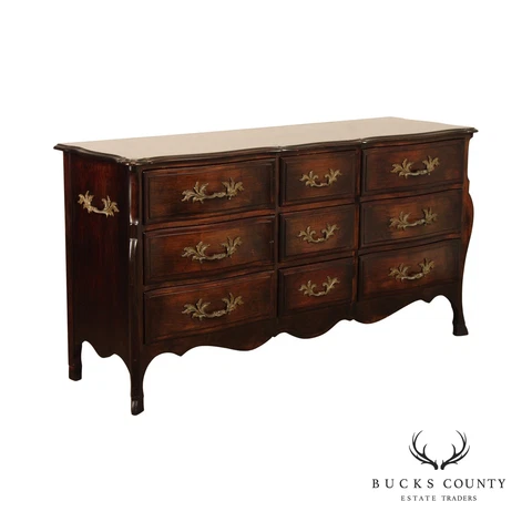 French Provincial Louis XV Style Long Triple Dresser Cover