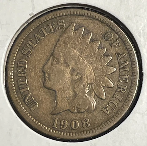 1908 S Indian Head Cent - semi-KEY Date - Very nice coin - P1-15 Cover