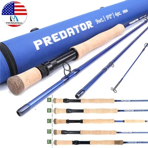 Maxcatch Predator Big Game Saltwater Fly Fishing Rod 8/9/10 11/12wt Fast Action - Picture 1 of 19