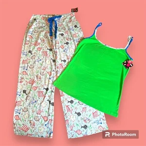 Nuevo con etiquetas De colección Joe Boxer XL Juego de Ropa de Dormir Peces a juego Pantalones sin mangas Kmart - Imagen 1 de 11