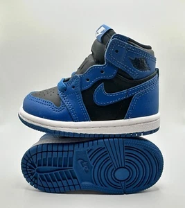 Nike Air Jordan 1 High OG Dark Marina Blue Black AQ2665-404 TD Toddler Size 5C - Picture 1 of 5