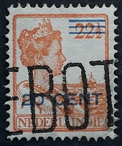 Netherlands Indies 20c on 22 1/2c Wilhelmina stamp Paquebot Fremantle cds - Picture 1 of 2