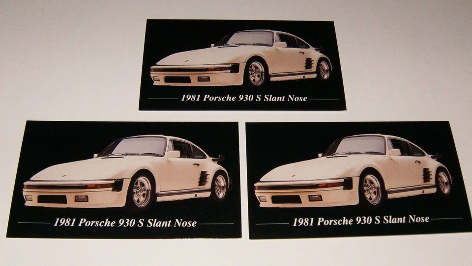 3-1981 PORSCHE 930 S SLANT NOSE PHOTO MAGNETS 81 82 83 84 85 86 1982 1983 1986 - Image 1 of 1