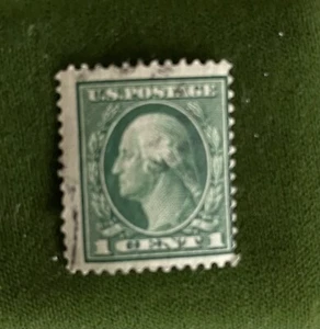 VINTAGE GEORGE WASHINGTON 1 CENT STAMP GREEN - Orig family Owner - Picture 1 of 5
