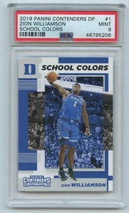 2019 Panini Contenders DP #1 Zion Williamson Rookie School Colors PSA 9 MINT - Picture 1 of 2