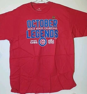 NWT Chicago Cubs 2016 World Series Champions T-Shirt Men's X-Large Red Fanatics - Picture 1 of 9