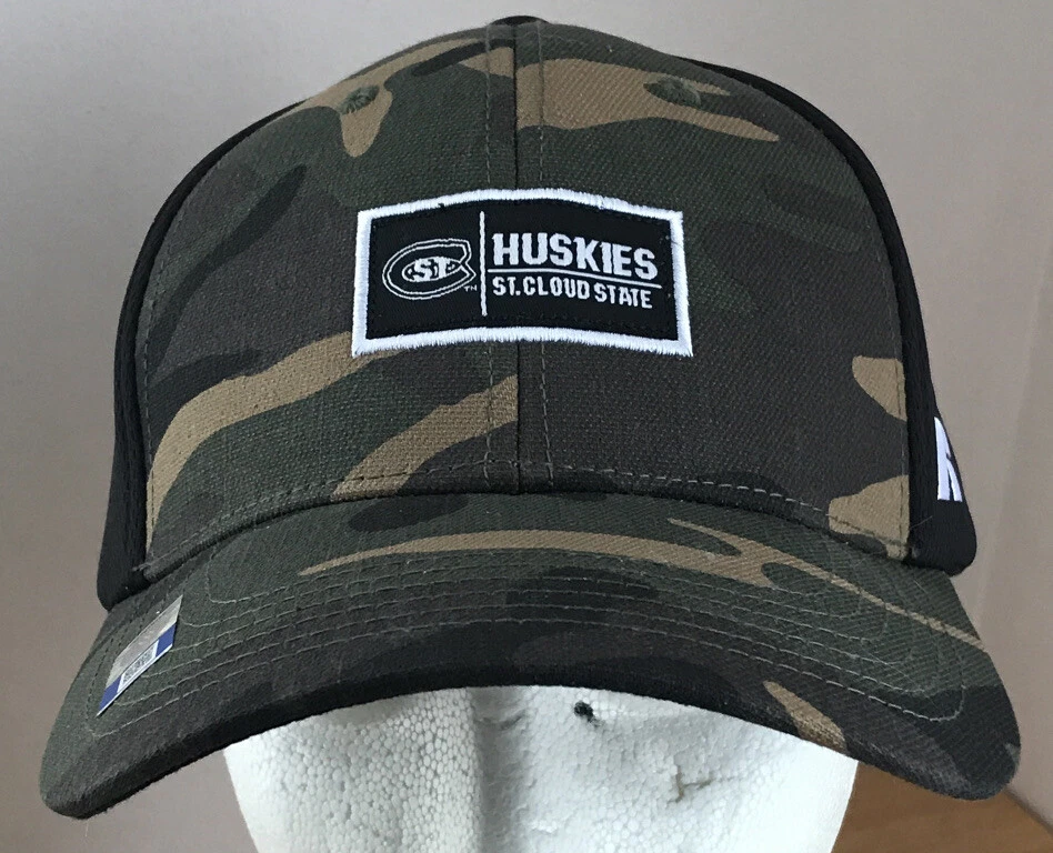 St Cloud State Huskies Snapback Cap Hat Russell Athletics Camo NCAA NEW - Image 1 of 4