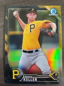 2016 Bowman Chrome Mitch Keller BCP207 Black & Gold Refractor Pittsburgh Pirates - Picture 1 of 2