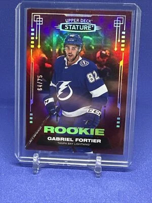 2021-22 Upper Deck Stature Rookie Red Gabriel Fortier Rookie /75 Lightning #172 - Image 1 of 2