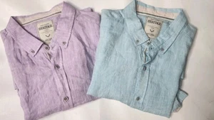 2 REPORT COLLECTION HERITAGE SOFT LINEN Men 2XL SHIRTS Modern Fit Shirt NWOT - Picture 1 of 16