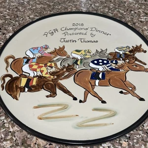 Louisville Stoneware Homestretch Derby 16” Platter RARE PGA Champions 2018 - Picture 1 of 12