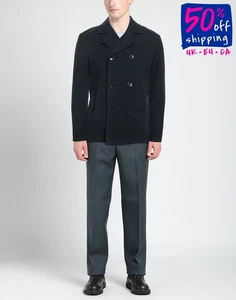 RRP€369 MARCIANO GUESS Moleskin Short Coat IT54 US44 XXL Blue Wool Blend - Picture 1 of 6