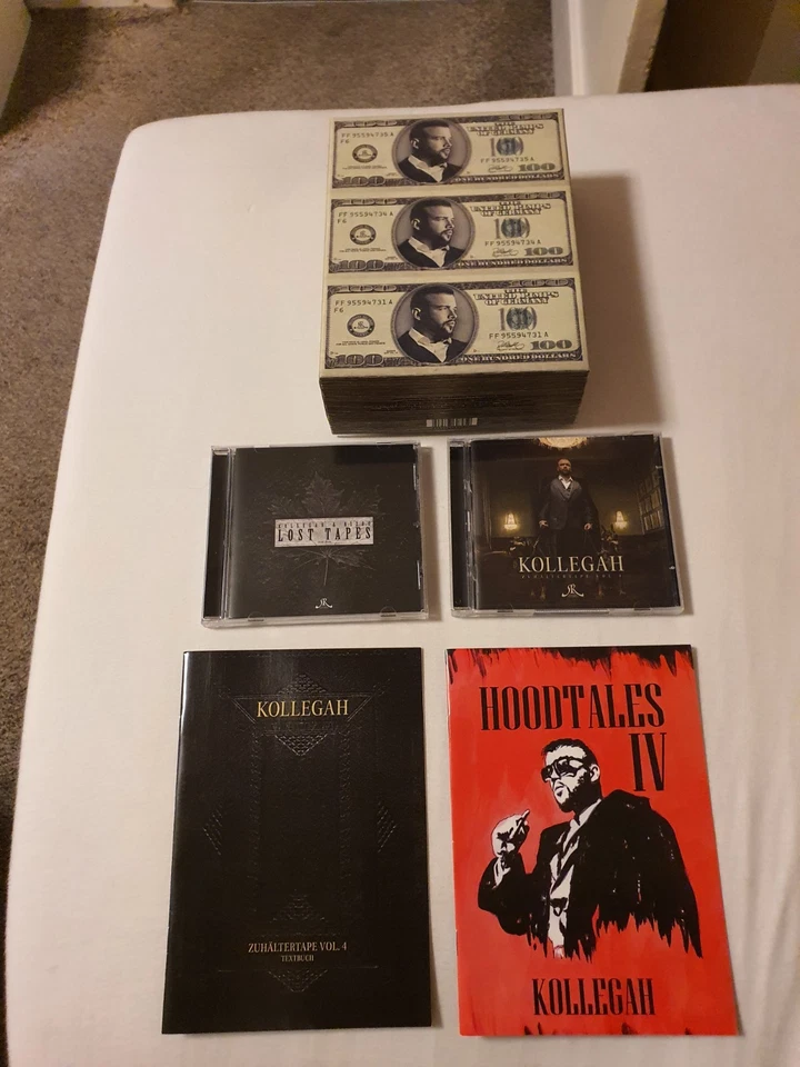 Kollegah Zuhältertape 4 Box ohne T-shirt,Poster,Dollar Note - Bild 1 von 1