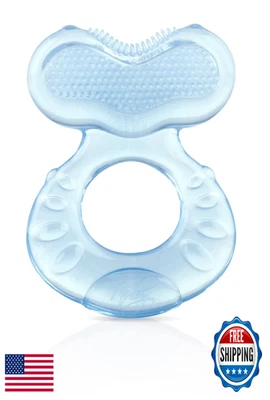 Nuby 硅胶 Teethe-EEZ 牙胶带刷毛和卫生盒 - 48 包 BPA-Fre — 第 1/4 张图片