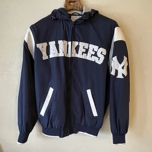 Giacca a vento vintage originale merchandise New York Yankees con zip M - Foto 1 di 7