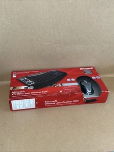 Microsoft Wireless Laser Desktop 5000 Comfort Curve Keyboard & HD Laser Mouse - Picture 1 of 9