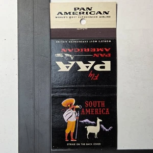 Pan American South America Vintage 1950s Airline Travel Matchbook - Picture 1 of 2