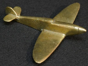 WWII USAAF Curtiss P-40 Warhawk Fighter Airplane Brass Desk Paperweight 5 Inch - Picture 1 of 12
