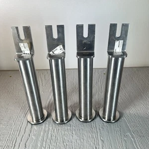 Set of 4 Ikea Sultan 19122 Silver Round Bed Frame Legs Support (No Bolts) 8"  - Picture 1 of 9