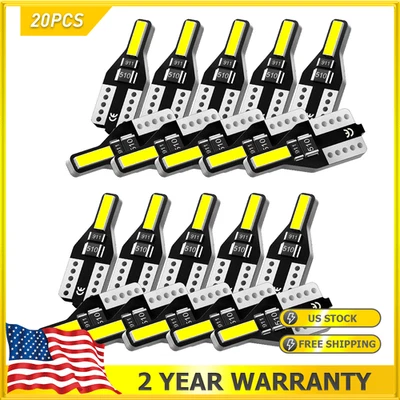 20 X T10 194 168 921 912 светодиодные лампы для салона автофургона автофургона 6000K супер белый - Изображение 1 из 4