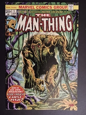 MAN-THING #1 1973 ¡BELLEZA DE GRADO SUPERIOR! PÁGINAS BLANCAS. BRUNNER ART. Foto 1 de 4
