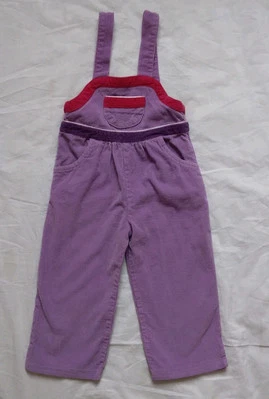 Vintage Popsicle Purple Pink Corduroy Overalls 80 90s Retro Toddler Girls Size 3 - Image 1 of 4