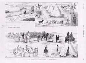 1873 - Impresión antigua DEVON Dartmoor maniobras de otoño soldados caballos (127) - Imagen 1 de 1