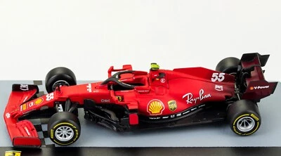 Ferrari SF21 Carlos Sainz 2021 Scala 1:43 Modellino Collezione Formula 1 N° 55 - Immagine 1 di 4