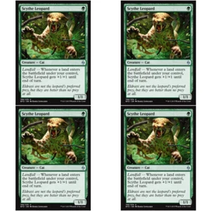 4 x SCYTHE LEOPARDO CASI NUEVO Batalla por Zendikar Magic The Gathering Verde - Gato Unc - Imagen 1 de 1
