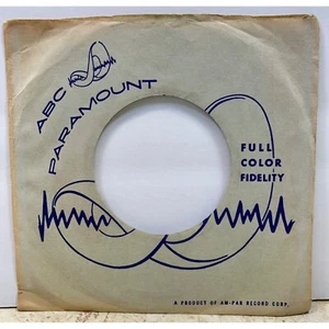 Vintage ABC Paramount Records Company Sleeve 45 RPM Vinyl Full Color Fidelity - Picture 1 of 6