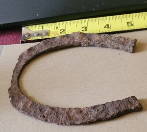 Antique Farm Rusty Metal Horseshoe Horse Shoe Lucky Vintage Western Amish #4 - Picture 1 of 2