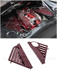 For 20-Up Corvette C8 Coupe | Factory RED CARBON FIBER Engine Bay Panel Cover - Picture 1 of 20