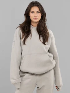 Comfrt Travel Essentials Hoodie ~ STONE Color ~ Unisex Size LARGE NEW! - Picture 1 of 8