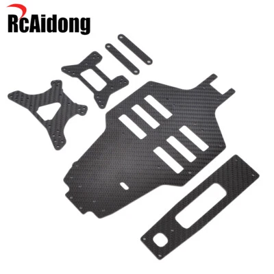 Carbon Lower Deck W/Damper Stay Upgrade Set for Tamiya Top Force/Top Force EVO  - Image 1 of 4