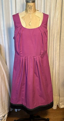 Vestido sin mangas de algodón tejido frambuesa Fashion Bug para mujer talla 20 usado Foto 1 de 4