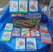 Mattel Intellivision System CIB Complete Box Lot Bundle 12 Video Games Tested
