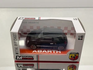 MONDO MOTORS 53109 FIAT 500 ABARTH -BLACK 1:43- GOOD IN BOX - Imagen 1 de 5