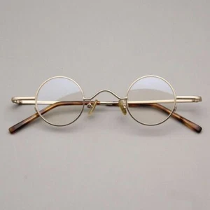 Gafas RX redondas pequeñas de colección marcos de gafas de metal retro borde completo 34-29-140 - Imagen 1 de 22