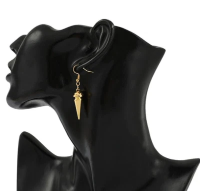 14K Goad Plated Hook Earrings Tassel Dangle Drop Vintage Jewelry Gift - Image 1 of 4