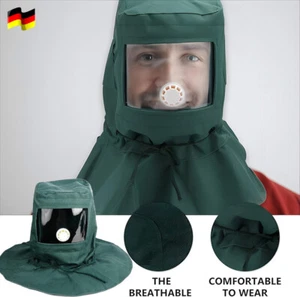 Schutzmaske Sandstrahlhaube Maske Sandstrahler Anti Werkzeuge Helm Schutz Wind - Zdjęcie 1 z 15